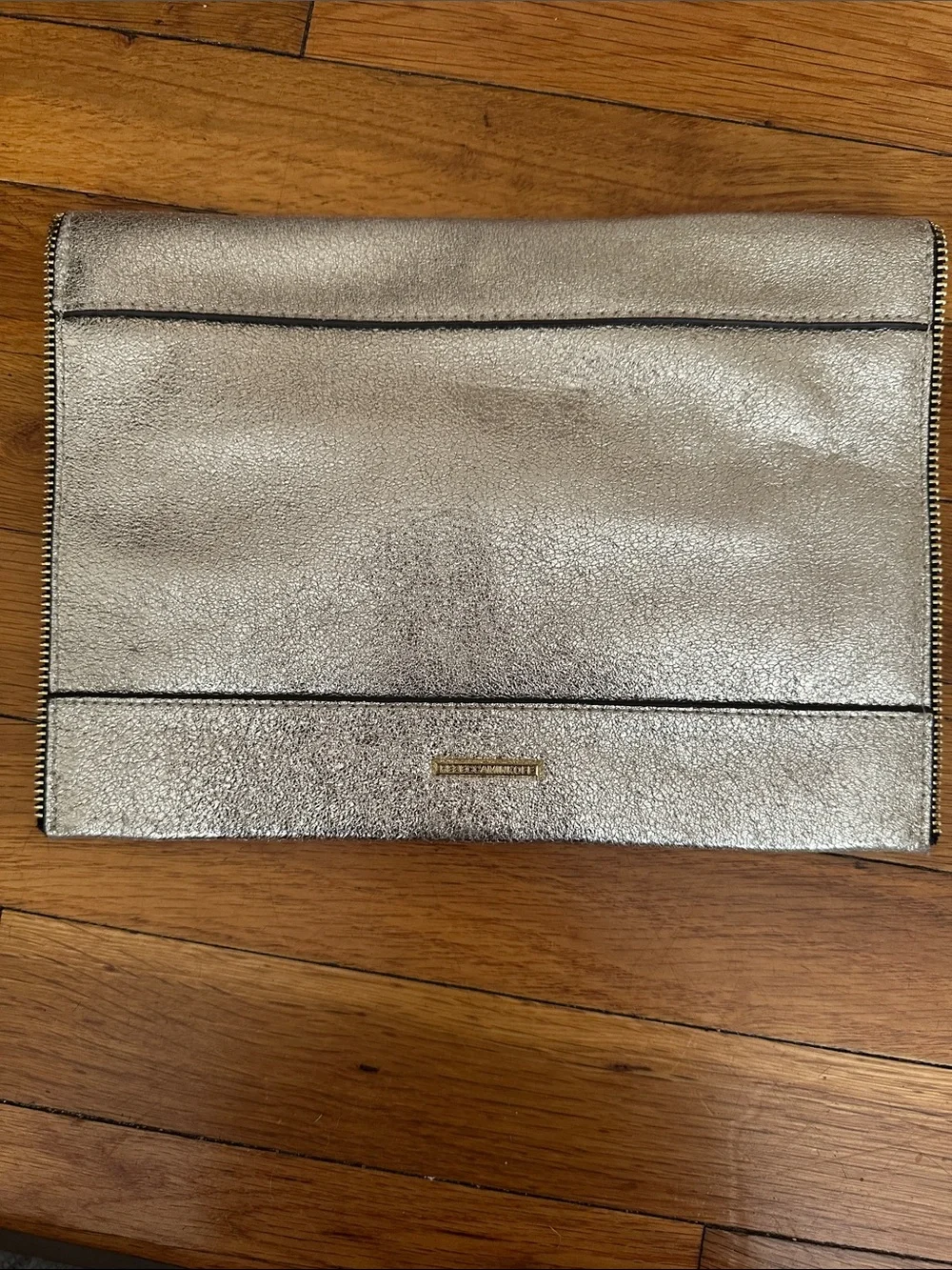 Rebecca Minkoff Metallic Gold Envelope Clutch